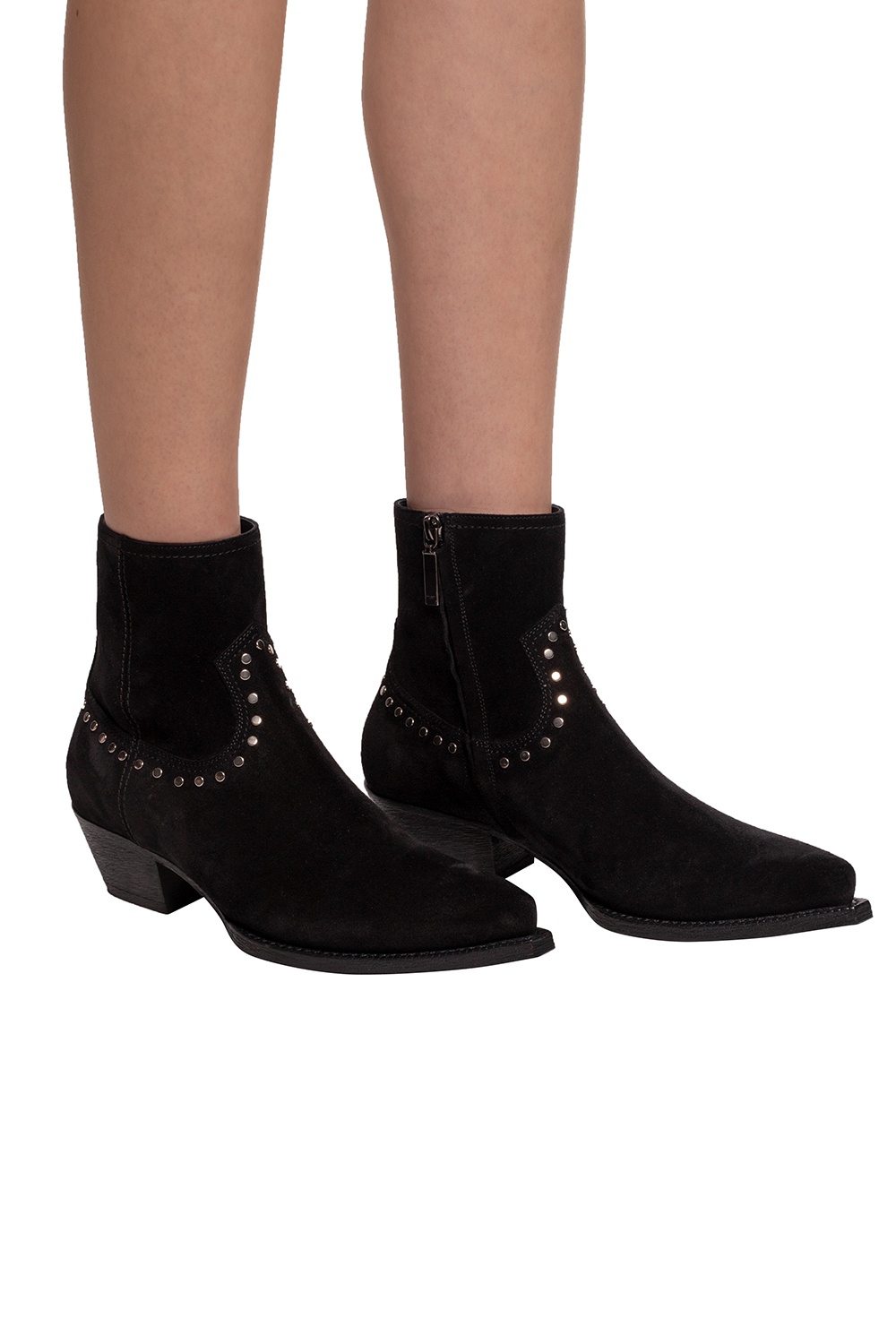 Saint Laurent Leather LUKAS Ankle Boots with Pointed Toe 5